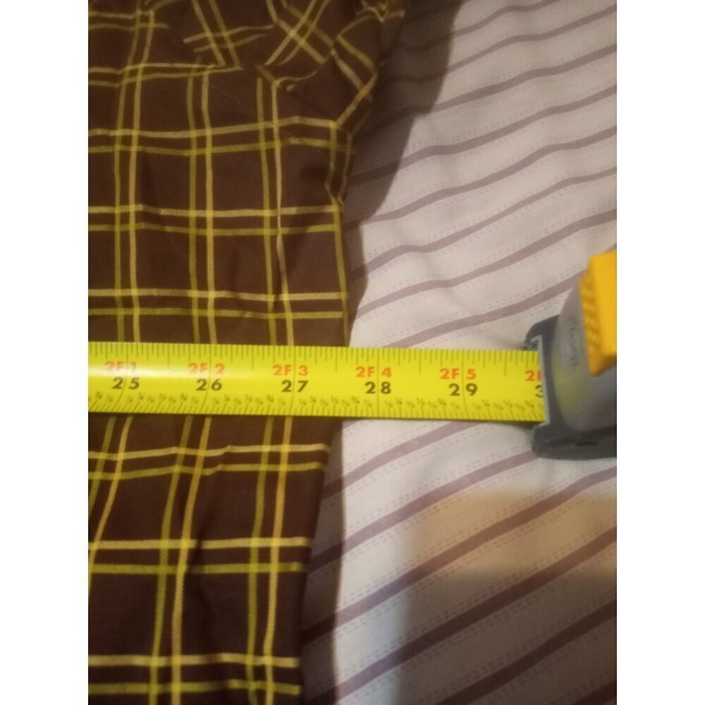 NWT Robert Talbott Brown Yellow Plaid Button Shirt Size 2XL 100% Cotton NEW - Picture 12 of 13